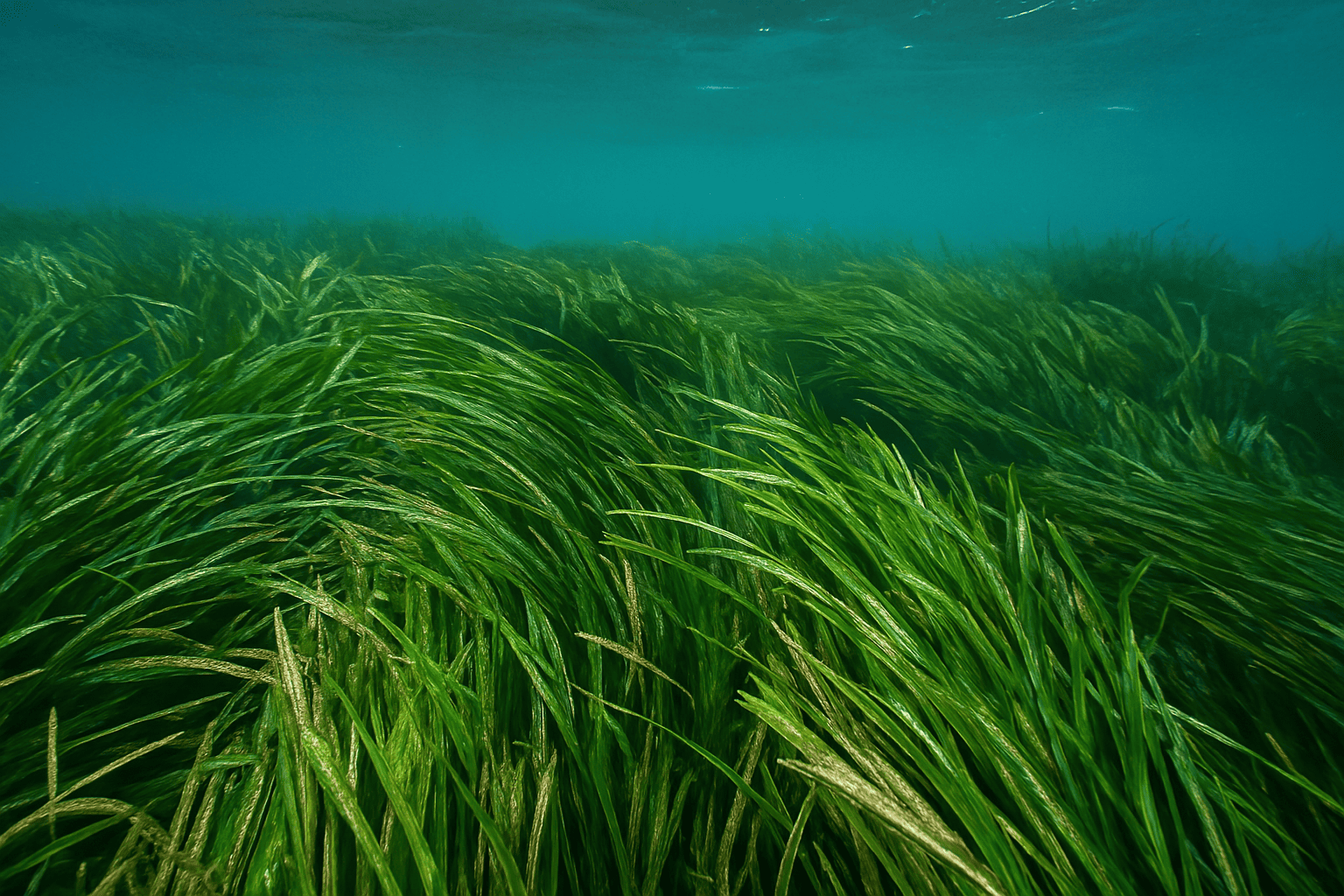 La posidonia en el mar
